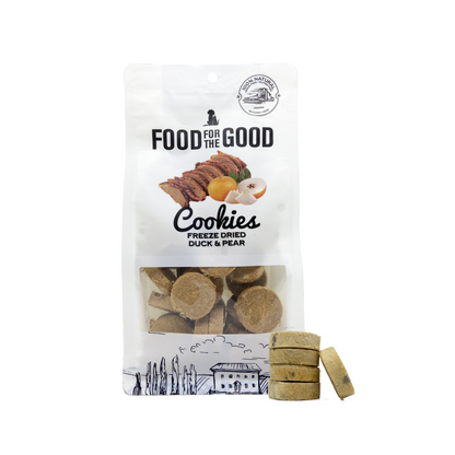 Food For The Good Freeze Dried Cat & Dog Treats - Duck & Pear Cookies 70g