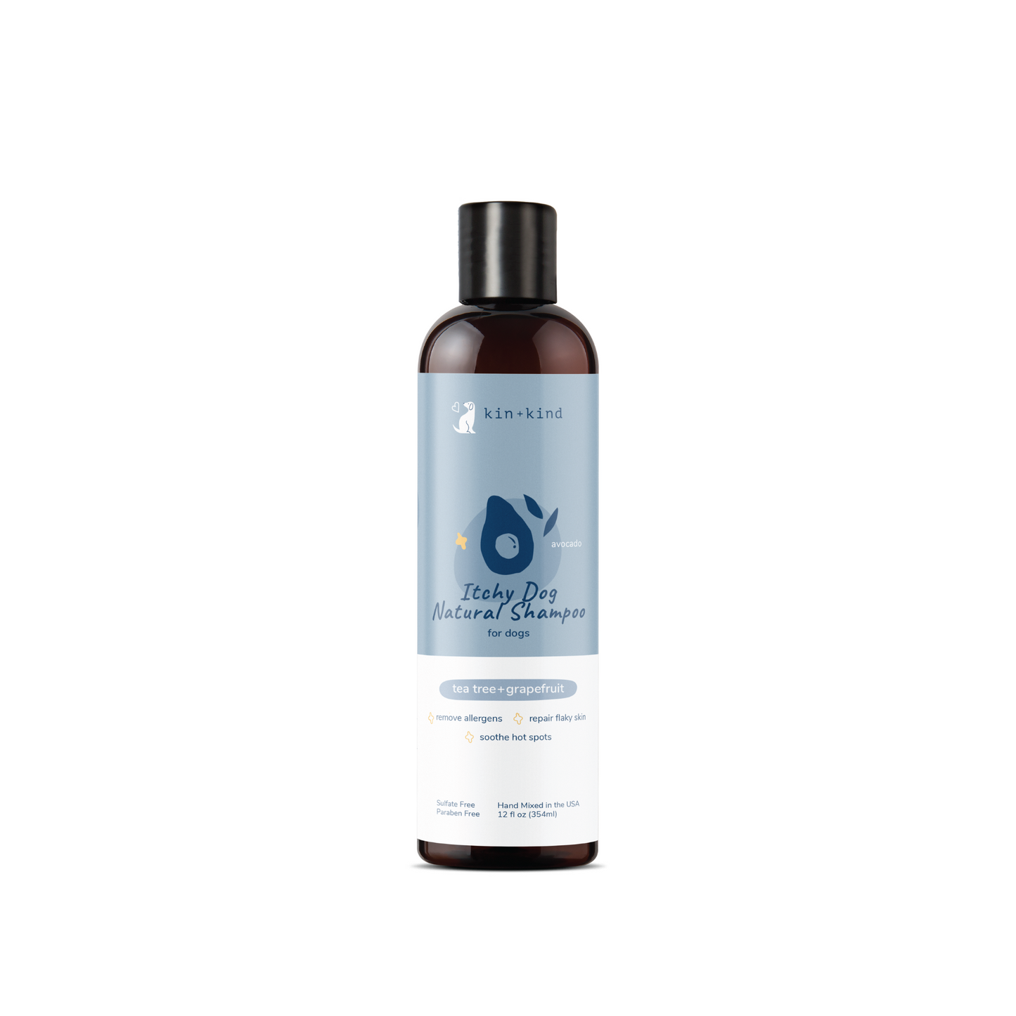 Kin + Kind Itchy Dog Natural Shampoo - Tea Tree & Grapefruit 12oz