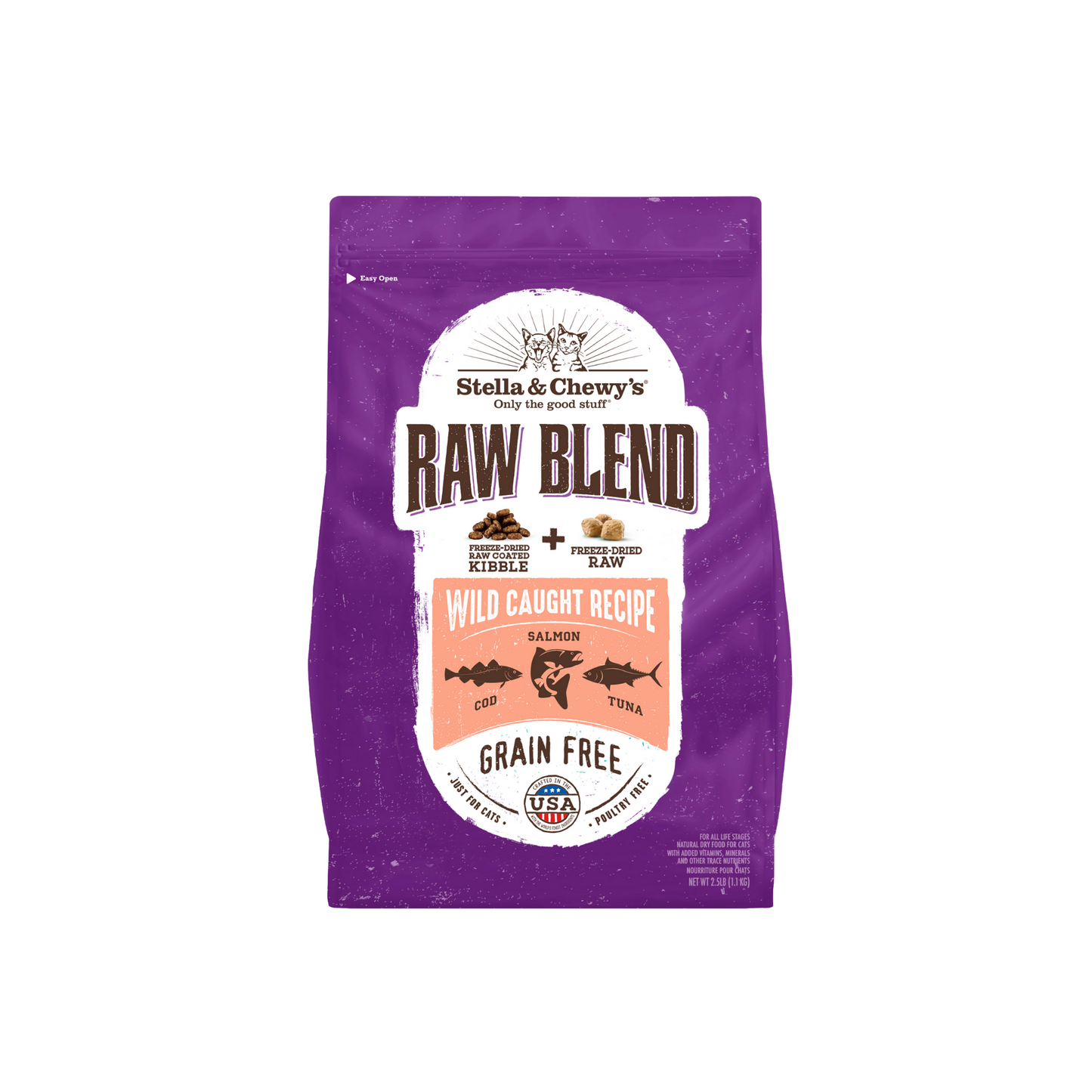 Stella and Chewy's Raw Blend Wild Caught Recipe Cat Dry Food 5lb