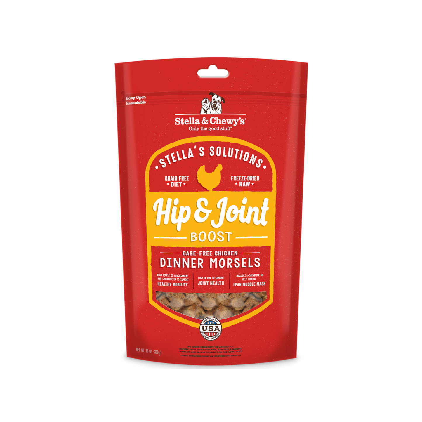 Stella and Chewy's Stella Solutions Hip & Joint Boost Chicken Dinner Morsels Freeze Dried Dog Food 13oz