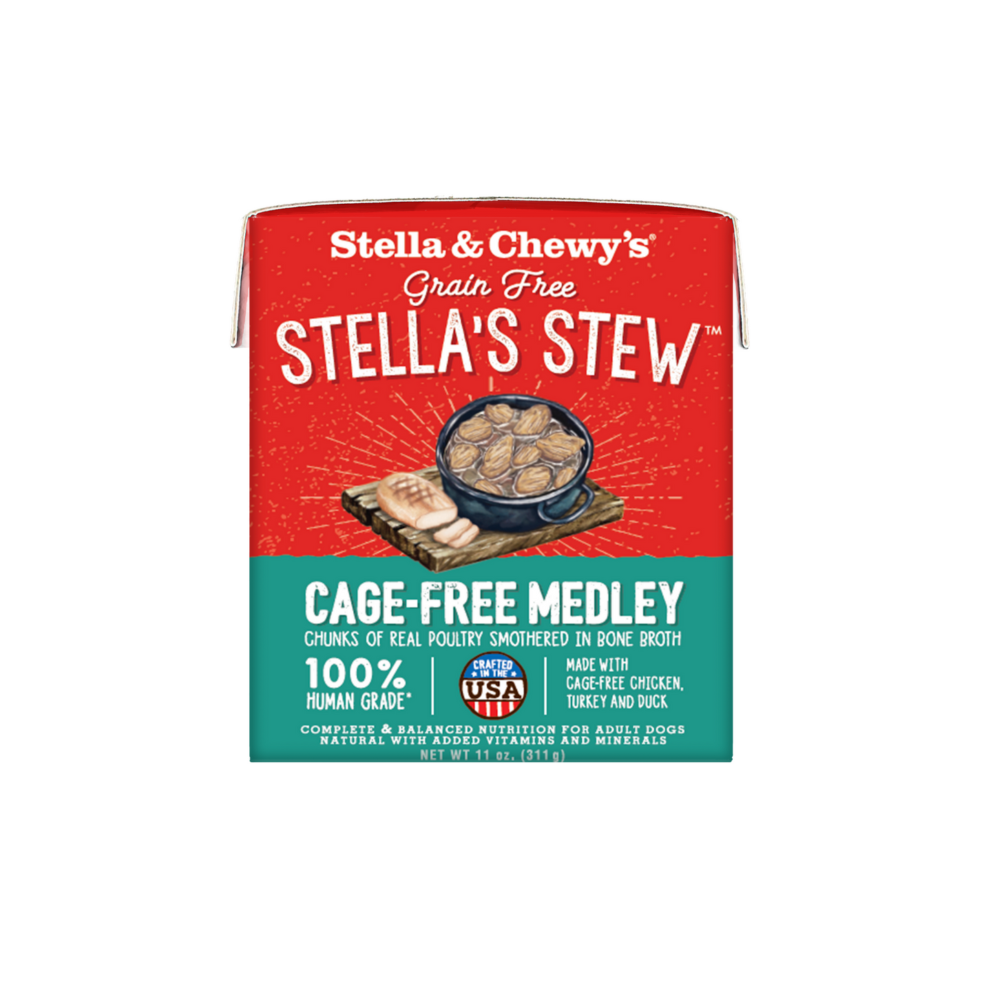 Stella and Chewy's Cage Free Medley Stew Wet Dog Food 11oz