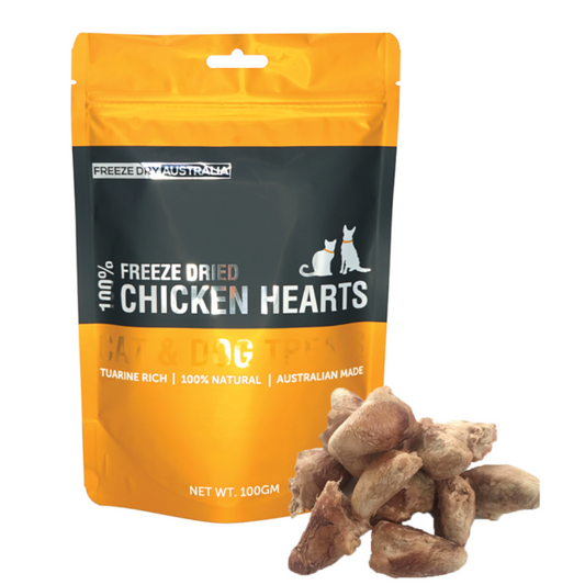 Freeze Dry Australia Whole Chicken Hearts 100g
