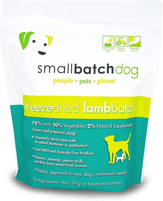 SmallBatch Freeze Dried Lamb Sliders Dog Dry Food 14oz