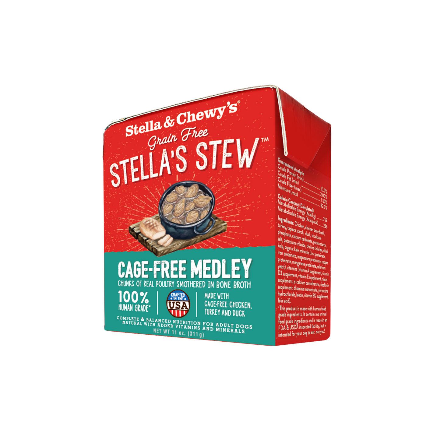 Stella and Chewy's Cage Free Medley Stew Wet Dog Food 11oz