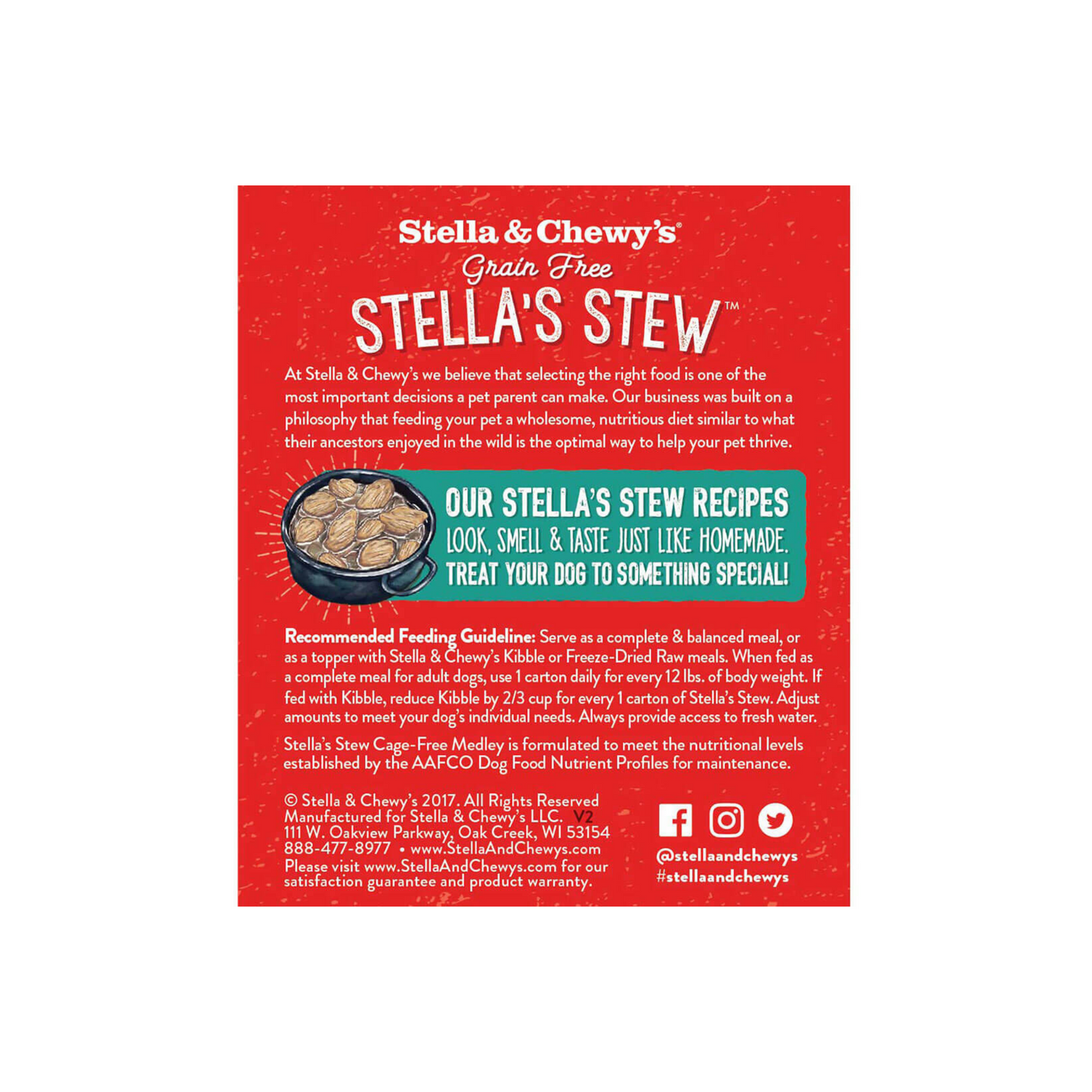 Stella and Chewy's Cage Free Medley Stew Wet Dog Food 11oz