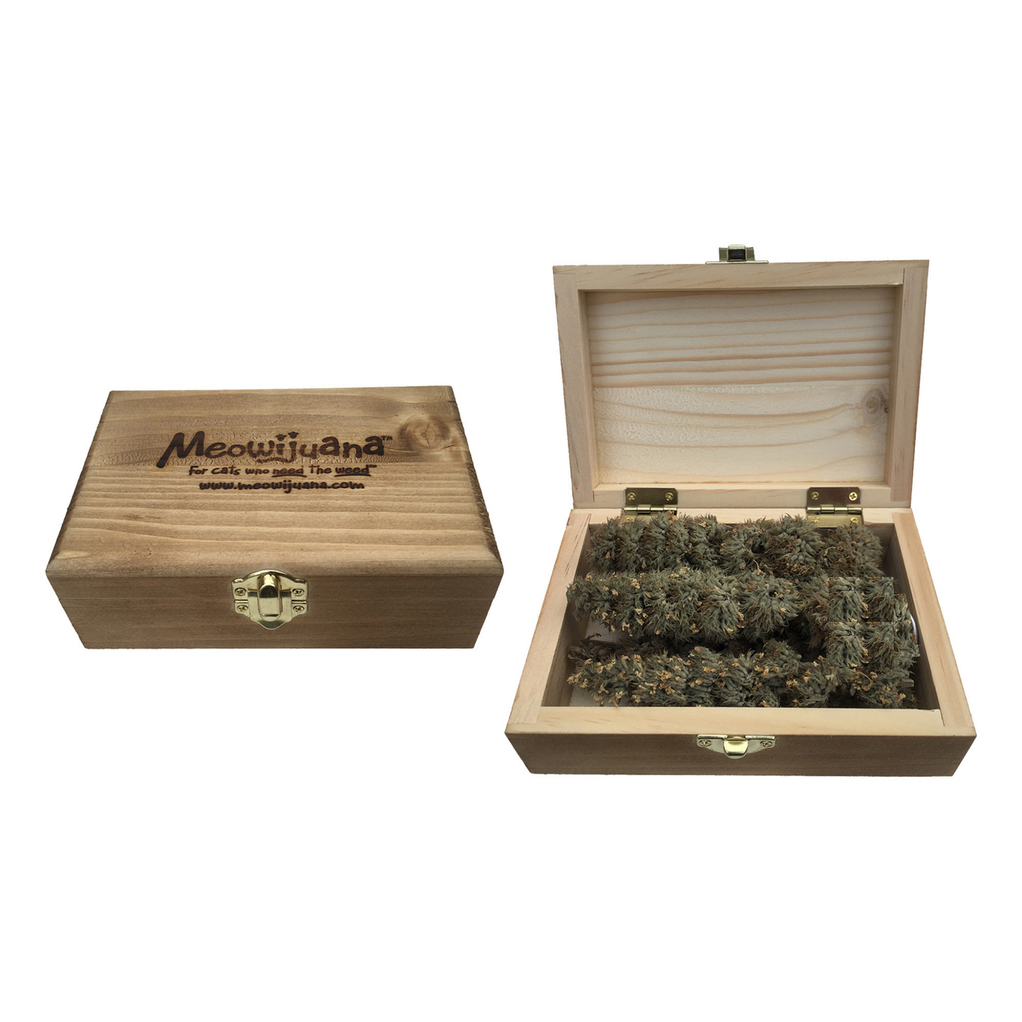 Meowijuana Cigar Box - Grand Daddy Purr Catnip Buds