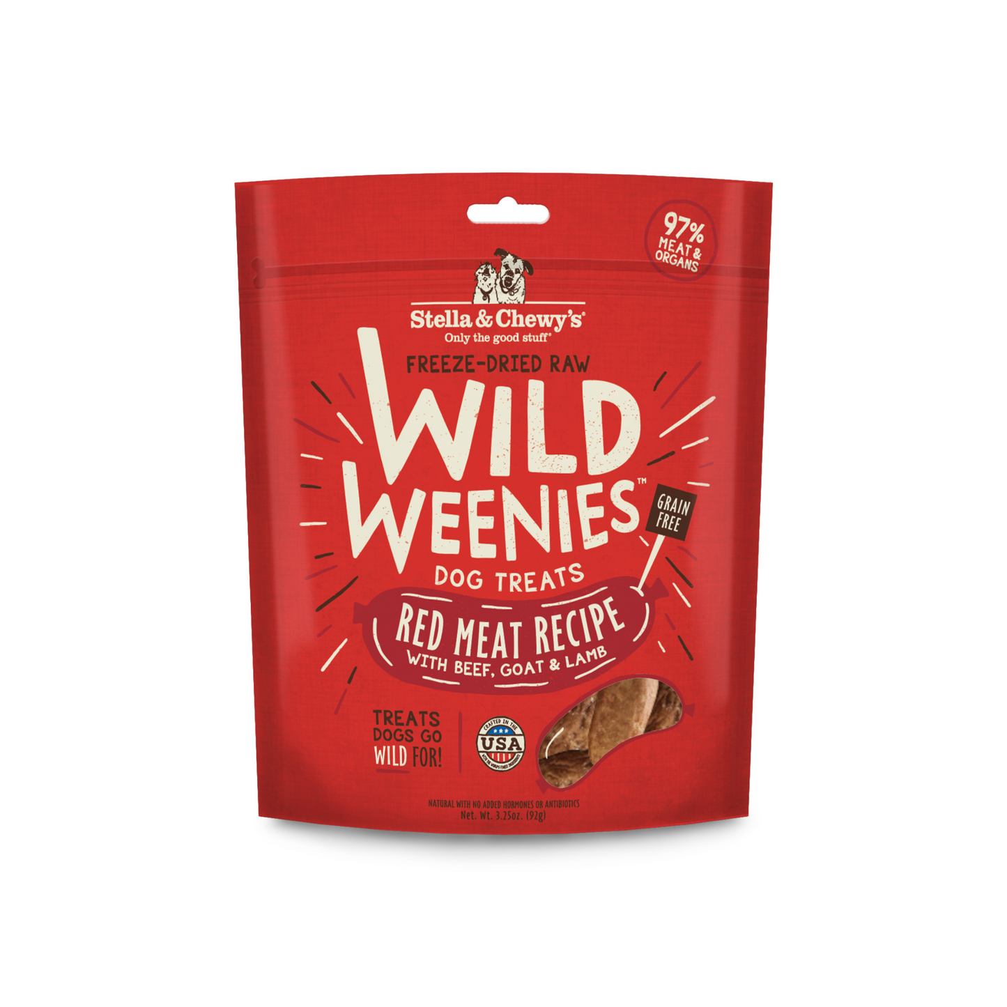 Stella and Chewy's WildWeenies Red Meat Freeze Dried Dog Treat 3.25oz