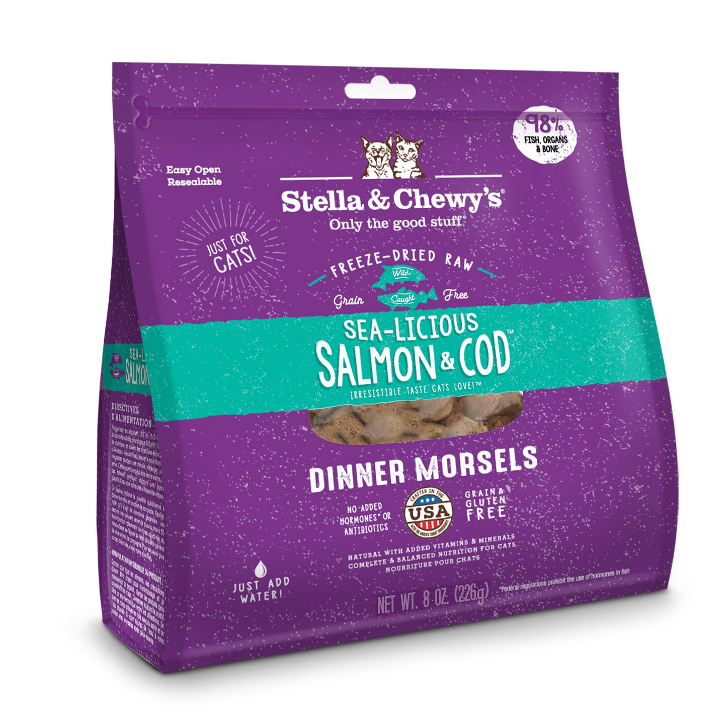 Stella and Chewy's Sea-Licious Salmon & Cod Dinner Morsels Freeze Dried Cat Food (2 sizes)