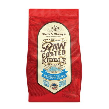 Stella and Chewy's Raw Coated Oven Baked Kibbles Whitefish Dry Dog Food (2 Sizes)