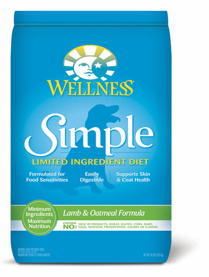 Wellness Simple Solutions - Lamb & Oatmeal Dry Dog Food (2 Sizes)