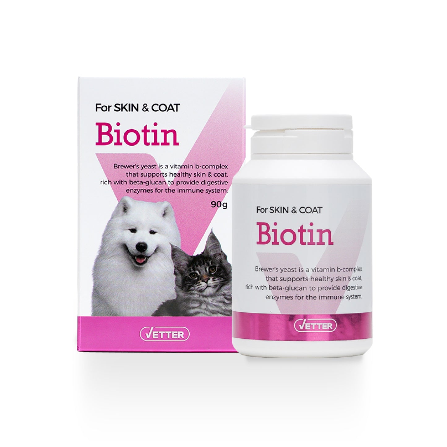 Vetter Biotin Supplement for Dogs and Cats 90g (Skin & Coat Care)