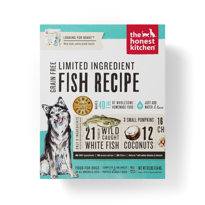 The Honest Kitchen Dehydrated Limited Ingredients Dog Food - Fish Recipe (Brave) (2 Sizes)