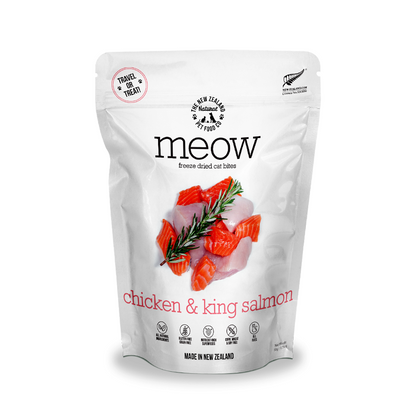 MEOW Freeze Dried Raw Chicken & King Salmon Cat Treats 50g