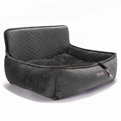 Nandog Soft Luxe Car Seat - Plush Dark Grey (2 Sizes)