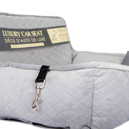 Nandog Soft Luxe Car Seat - Plush Light Grey (2 Sizes)
