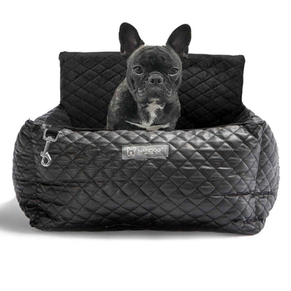 Nandog Soft Luxe Car Seat - Black Vegan Leather (S)