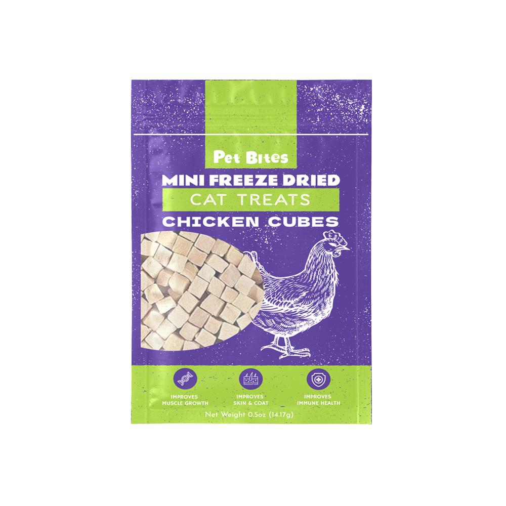 Pet Bites Mini Freeze Dried Treats for Cats 15g - Chicken Cubes