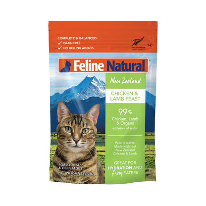 Feline Natural Pouched Chicken & Lamb Cat Food 85g