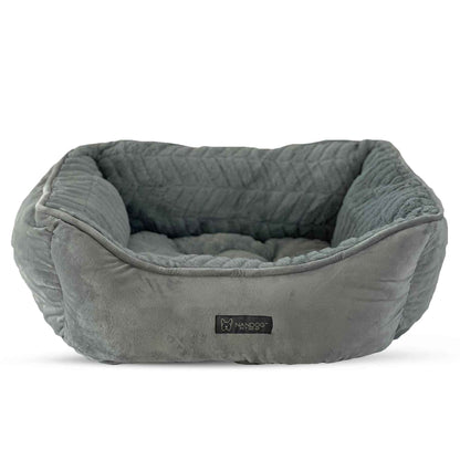 Nandog Reversible Bed Soft Luxe Bed - Cloud Chevron Grey