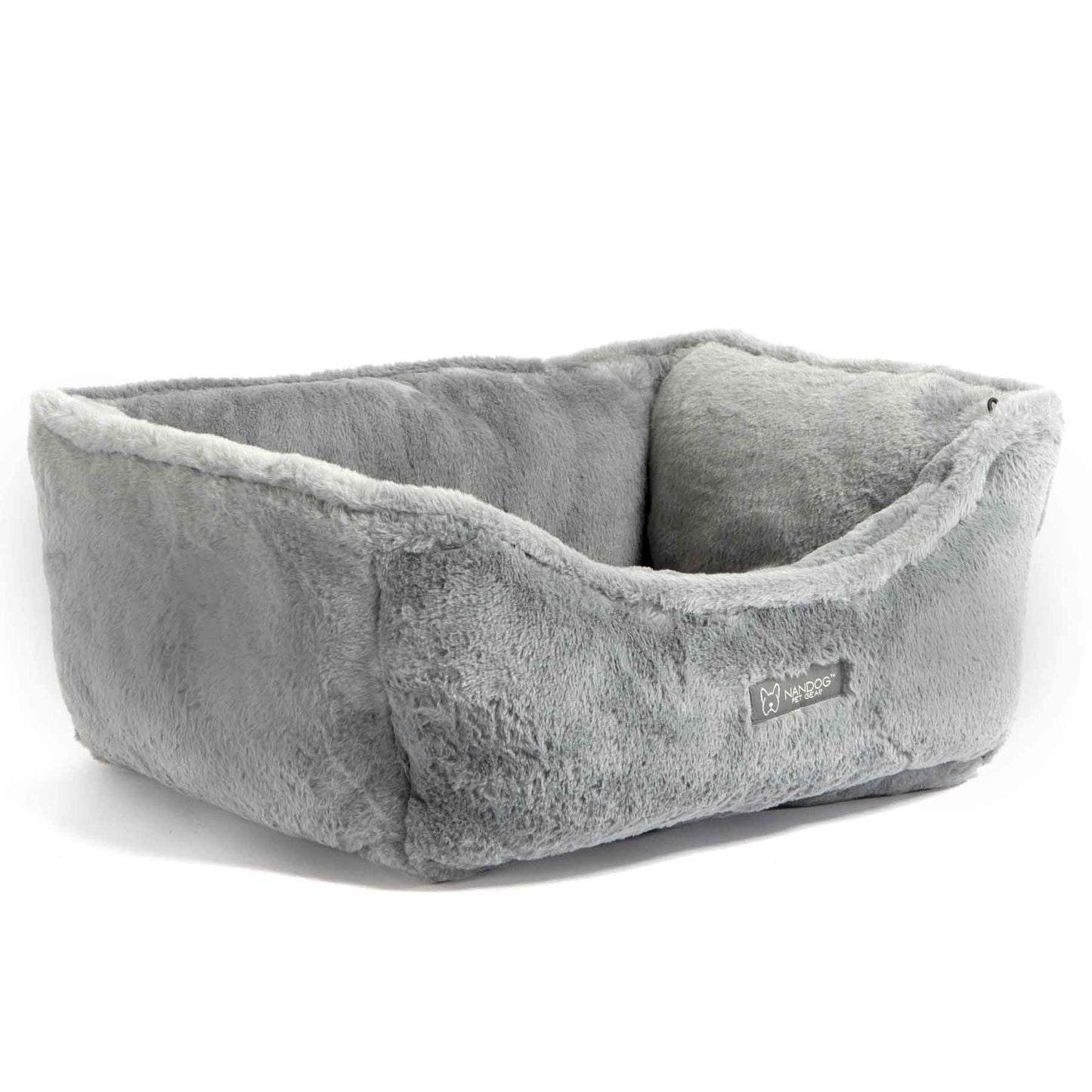 Nandog Reversible Bed Soft Luxe Bed - Cloud Grey