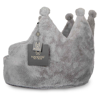 Nandog Crown Bed Super Soft Luxe Bed - Cloud Grey