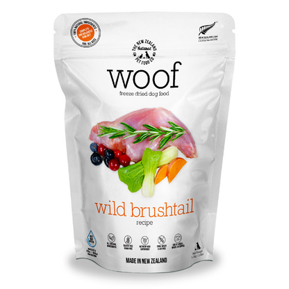 WOOF Freeze Dried Raw Wild Brushtail Dog (2 Sizes)
