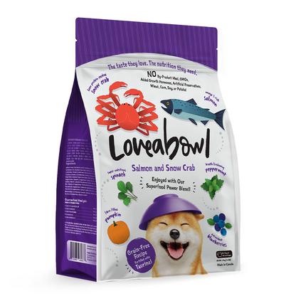 Loveabowl Salmon with Snow Crab Dog Dry Food (4 Sizes)