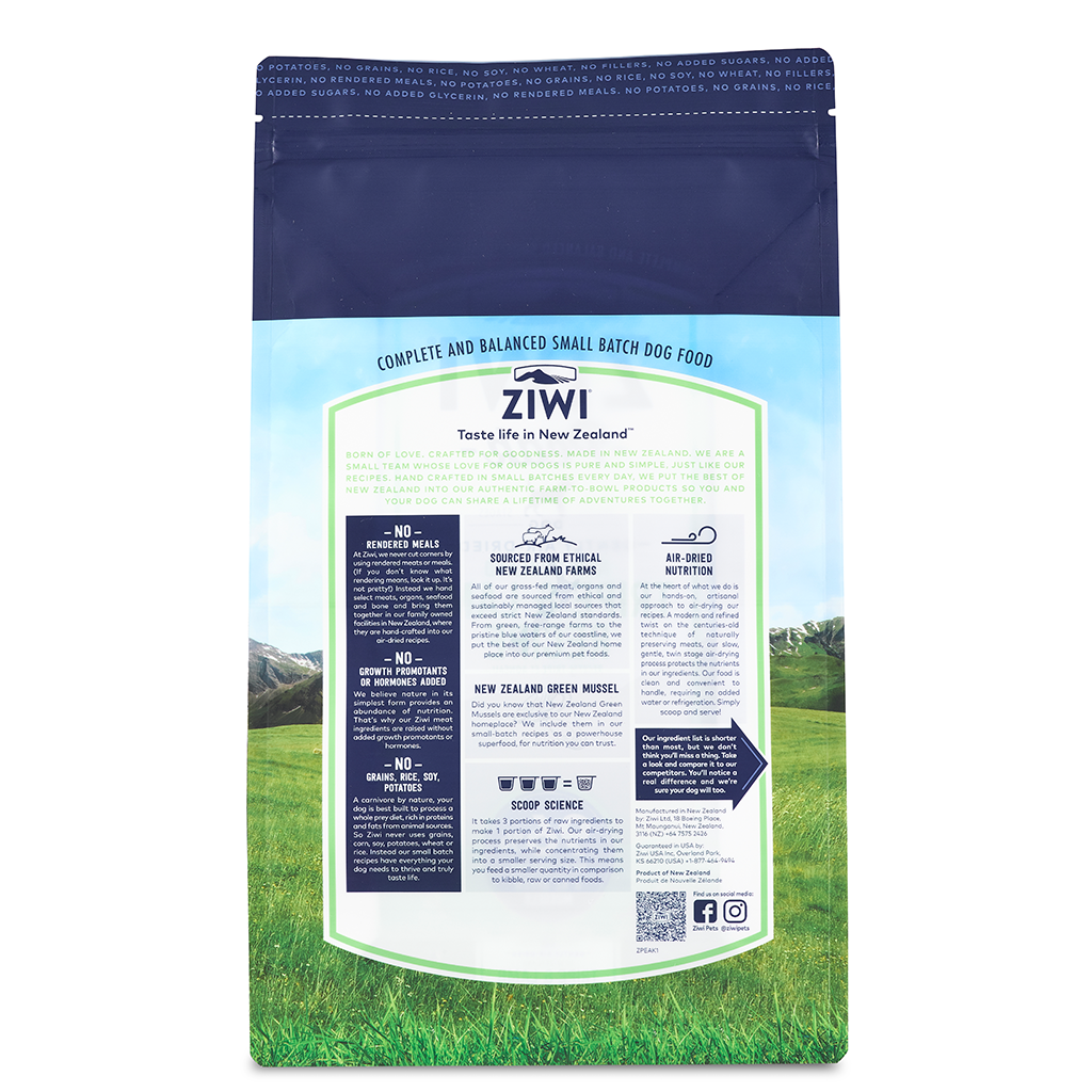 ZIWI Peak Tripe & Lamb Air Dried Dog Food (3 Sizes)