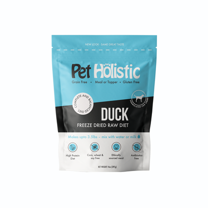 Pet Holistic Freeze Dried Dog Food - Duck 14oz