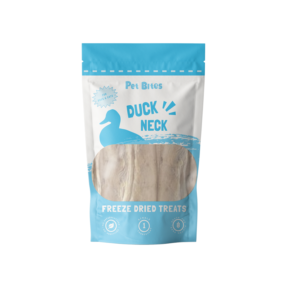 Pet Bites Freeze Dried Dog & Cat Treats - Duck Neck 80g