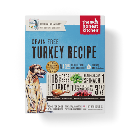 The Honest Kitchen Dehydrated Grain-Free Dog Food - Turkey Recipe (Embark) (2 Sizes)