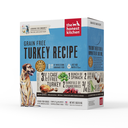 The Honest Kitchen Dehydrated Grain-Free Dog Food - Turkey Recipe (Embark) (2 Sizes)