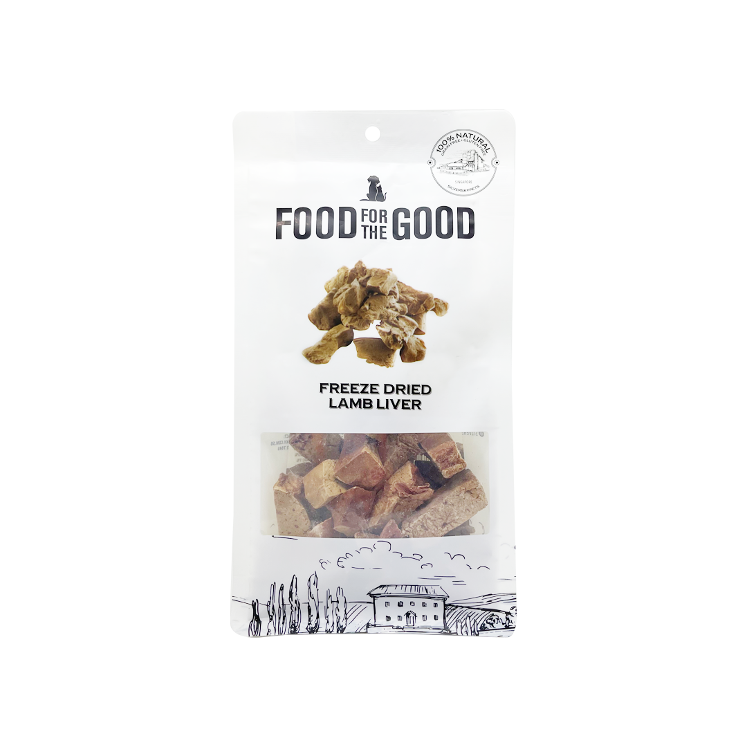Food For The Good Freeze Dried Cat & Dog Treats - Lamb Liver 70g