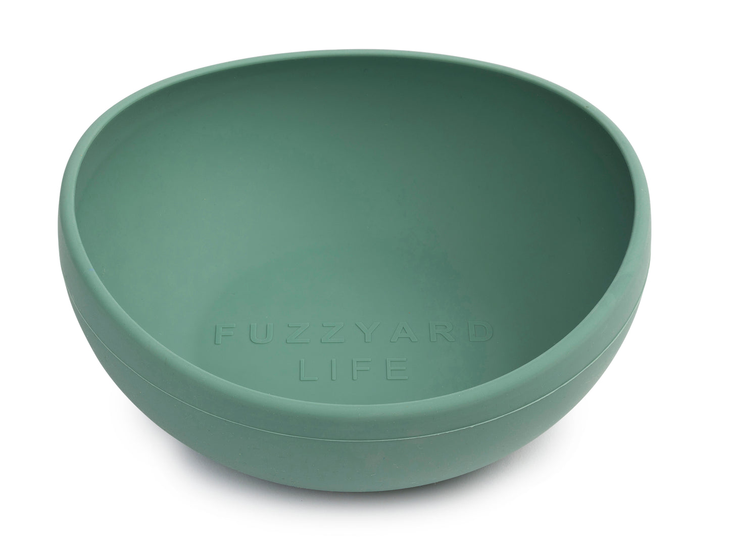 FuzzYard Life Silicone Dog Feeding Bowl - Myrtle Green (3 Sizes)