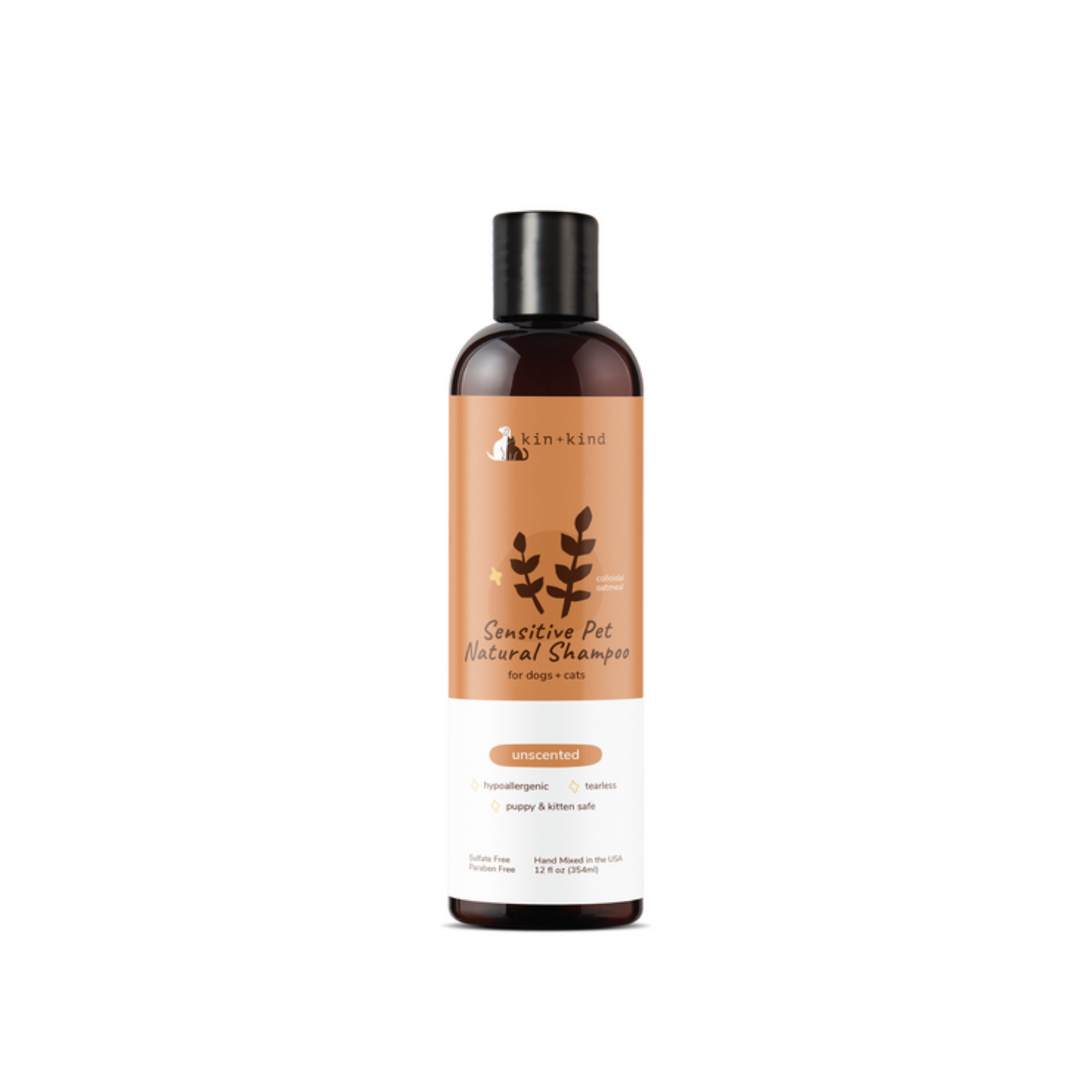 Kin + Kind Sensitive Skin Natural Shampoo - Oatmeal (Unscented) 12oz