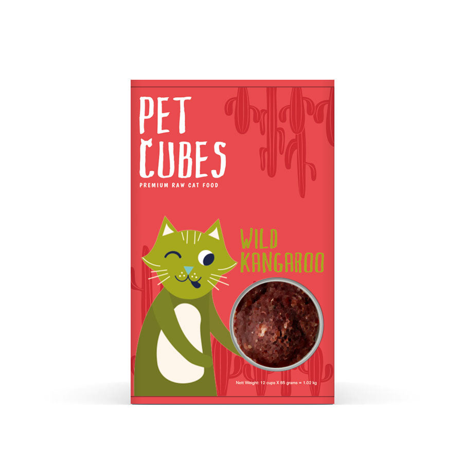 PetCubes Raw Cat Food - Kangaroo 1.02kg