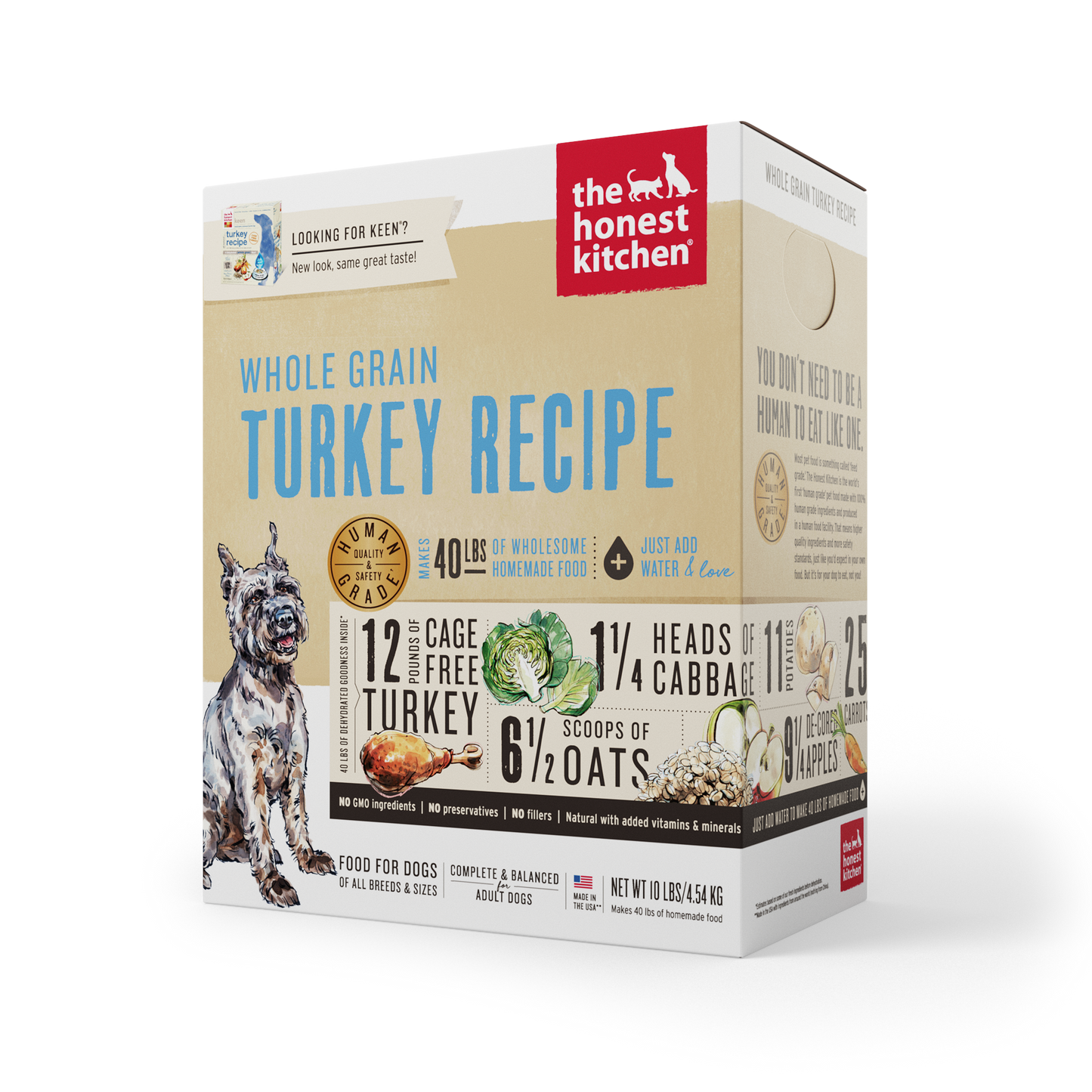 The Honest Kitchen Dehydrated Whole-Grain Dog Food - Turkey Recipe (Keen) (2 sizes)