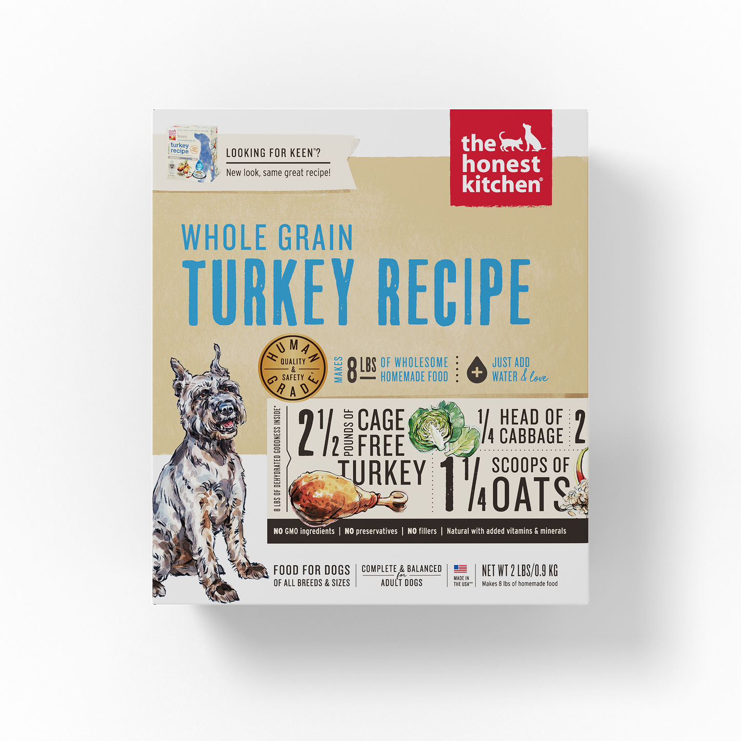 The Honest Kitchen Dehydrated Whole-Grain Dog Food - Turkey Recipe (Keen) (2 sizes)