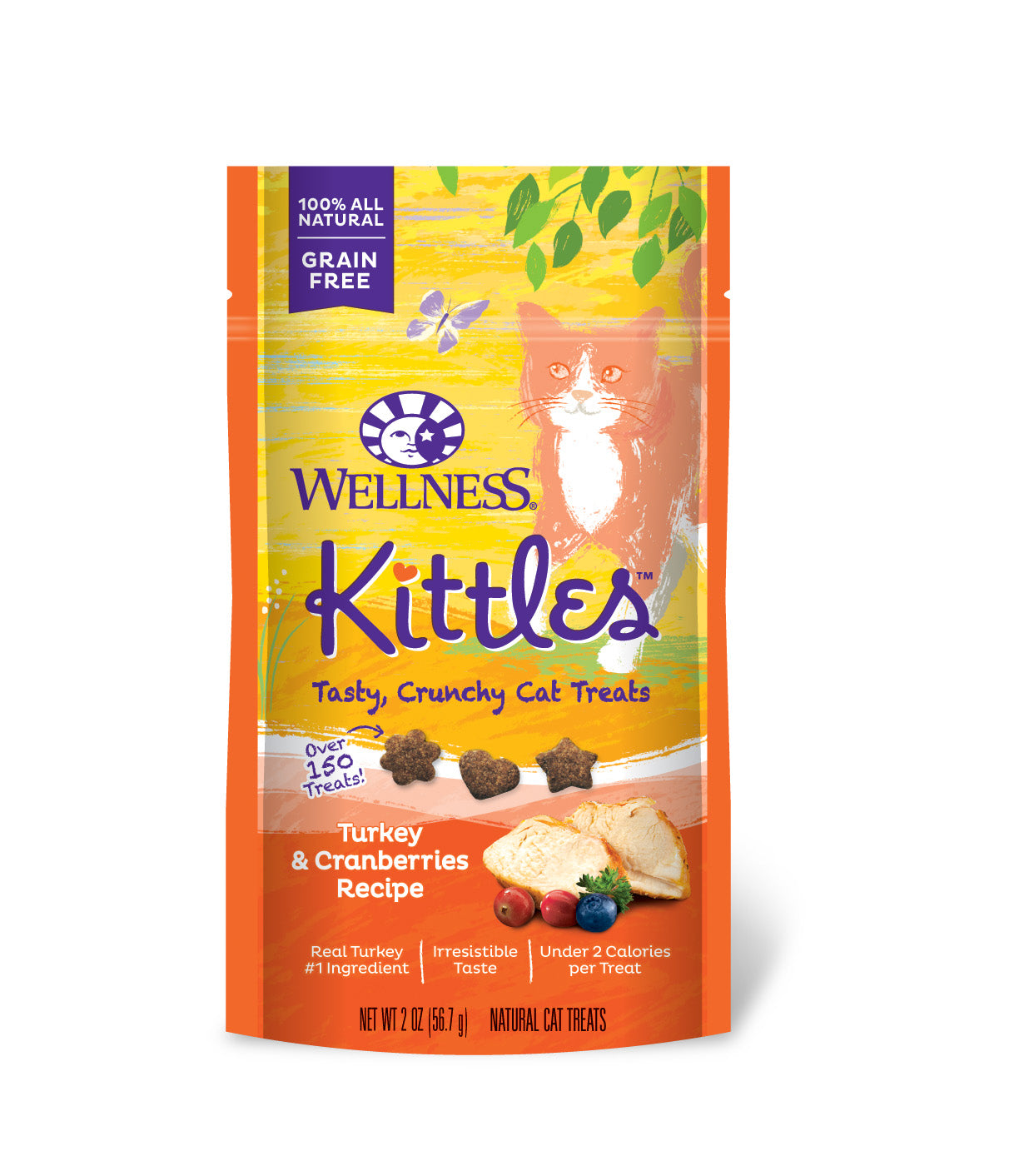 Wellness Kittles Turkey & Cranberries Cat Treat 2oz