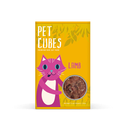 PetCubes Raw Cat Food - Lamb 1.02kg