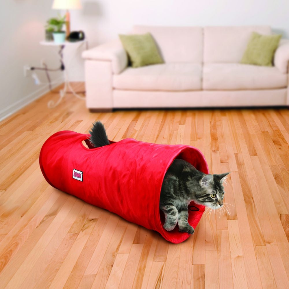KONG Cat Playspaces Tunnel Red