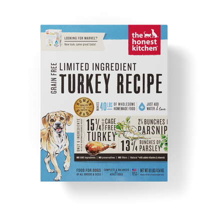 The Honest Kitchen Dehydrated Limited Ingredients Dog Food - Turkey Recipe (Marvel) (3 Sizes)