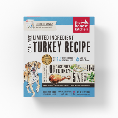 The Honest Kitchen Dehydrated Limited Ingredients Dog Food - Turkey Recipe (Marvel) (3 Sizes)