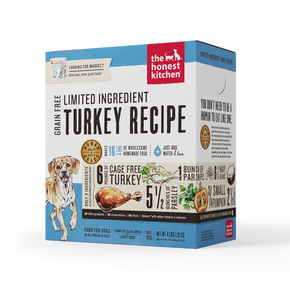 The Honest Kitchen Dehydrated Limited Ingredients Dog Food - Turkey Recipe (Marvel) (3 Sizes)