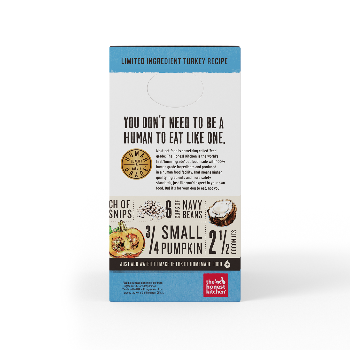 The Honest Kitchen Dehydrated Limited Ingredients Dog Food - Turkey Recipe (Marvel) (3 Sizes)