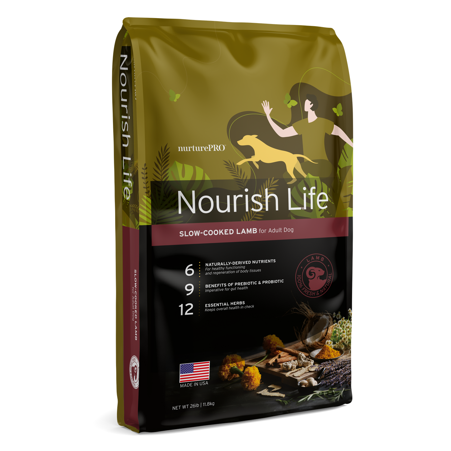 NurturePro Nourish Life Lamb Formula for Adult Dog Dry Food (3 Sizes)