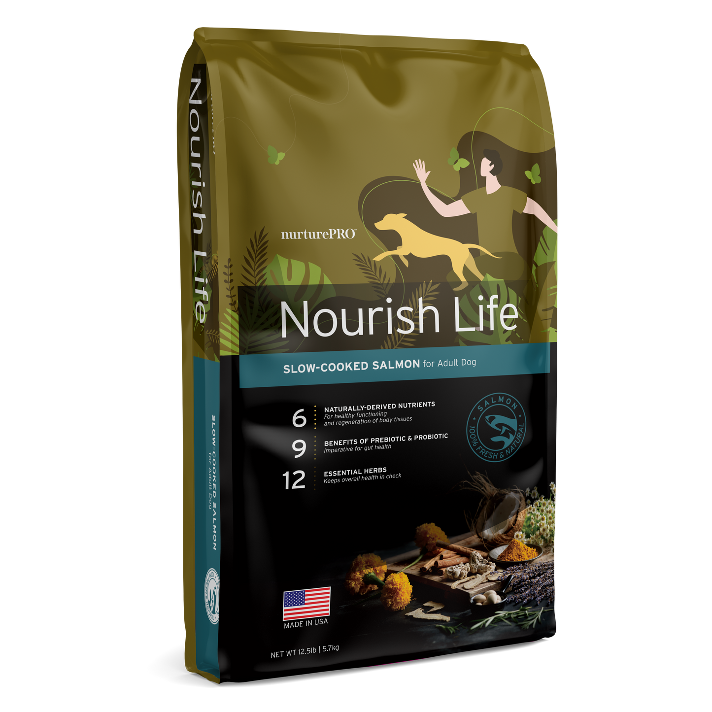 NurturePro Nourish Life Salmon Formula for Adult Dog Dry Food (3 Sizes)