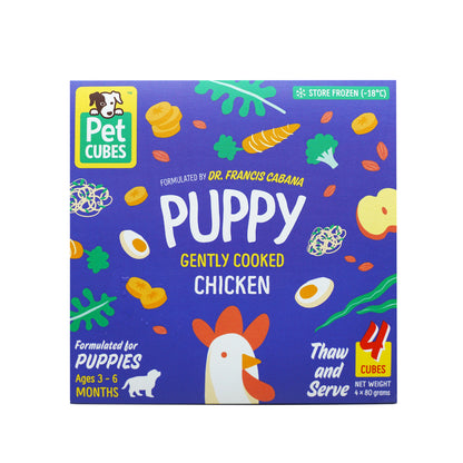 PetCubes Gently Cooked Puppy Dog Food - Chicken (2 Sizes)