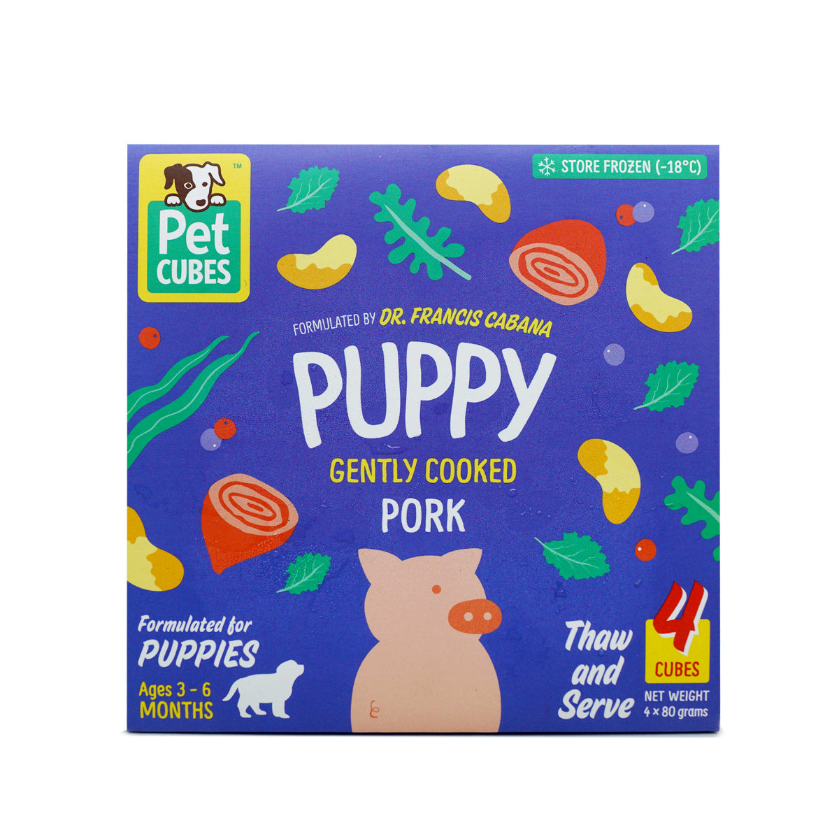 PetCubes Gently Cooked Puppy Dog Food - Pork (2 Sizes)