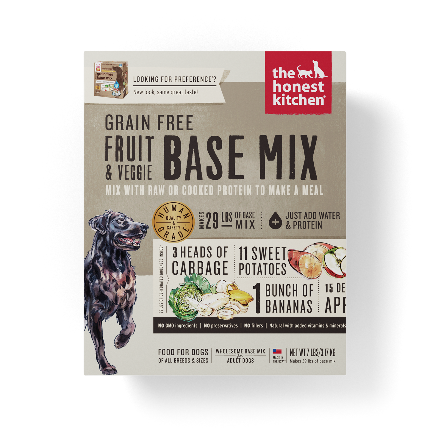 The Honest Kitchen Dehydrated Grain-Free Dog Food - Fruit & Veggie Dog Base Mix (Preference) (2 Sizes)